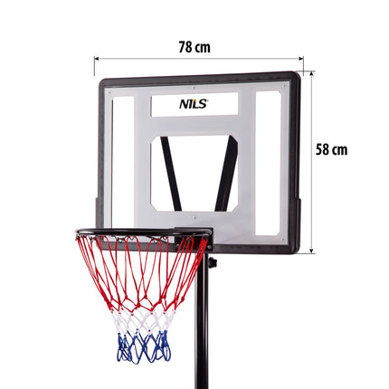 Basketbalový koš, nastavitelná výška, vnitřní i venkovní