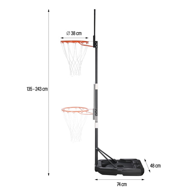 Basketball Hoop, Adjustable Height, Indoor/Outdoor