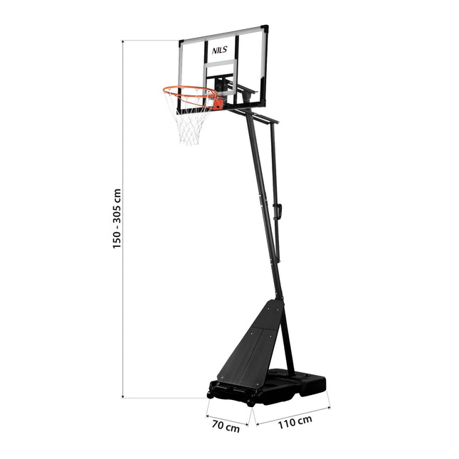 Basketbalový koš – nastavitelná výška, pro vnitřní i venkovní použití