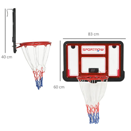 Nástěnná basketbalová deska s elektronickým ukazatelem skóre