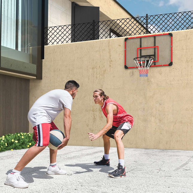 Venkovní basketbalový koš z oceli, na zeď, 113 x 61 x 73 cm