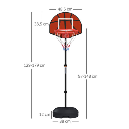 Výškově nastavitelný basketbalový koš s magnetickým terčem na šipky