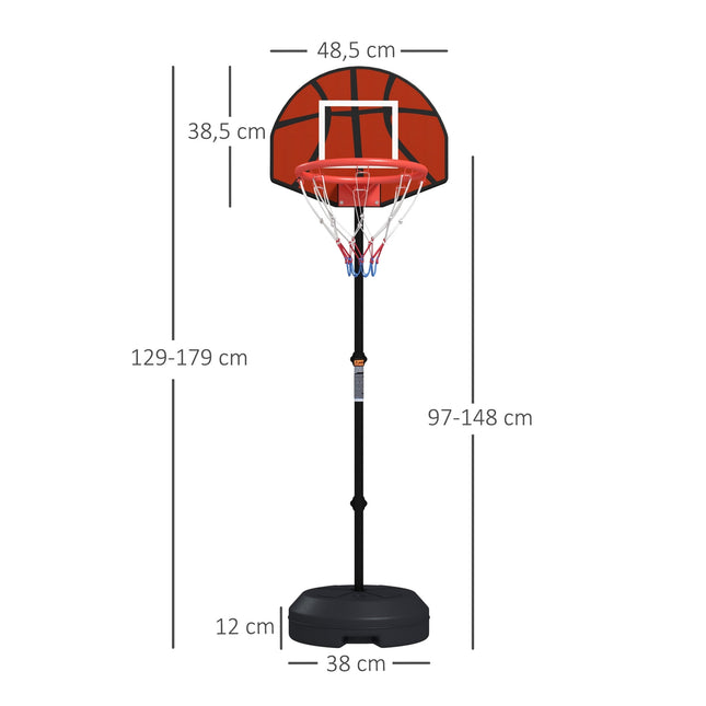 Výškově nastavitelný basketbalový koš s magnetickým terčem na šipky