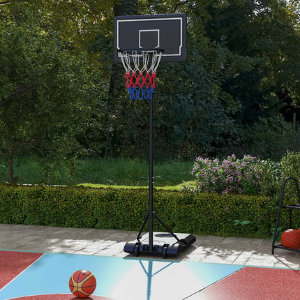 Nastavitelný basketbalový koš se stojanem a kolečky, 220-250 cm