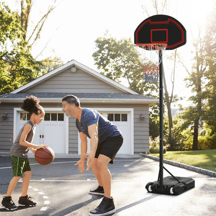 Nastavitelný venkovní basketbalový koš s kolečky, 195-250 Cm