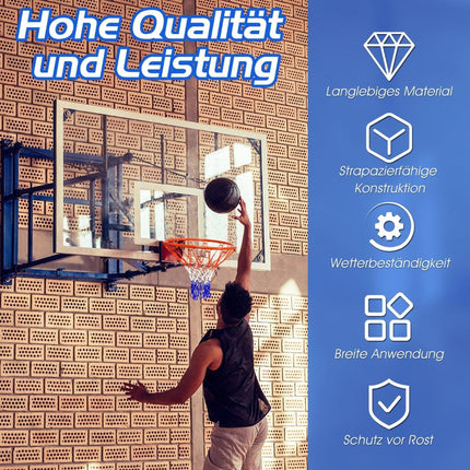 Basketbalový koš s povětrnostně odolným ocelovým rámem, 45 cm