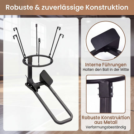 Basketball Return Attachment, Heavy-Duty Metal, 6 Hooks