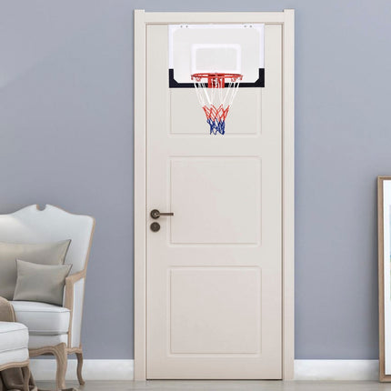 Basketbalový koš, dětská basketbalová sada s deskou, obručí a síťkou 45 x 30 cm