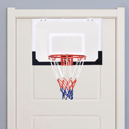 Basketbalový koš, dětská basketbalová sada s deskou, obručí a síťkou 45 x 30 cm