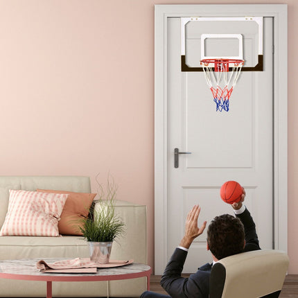 Basketbalový koš, dětská basketbalová sada s deskou, obručí a síťkou 45 x 30 cm