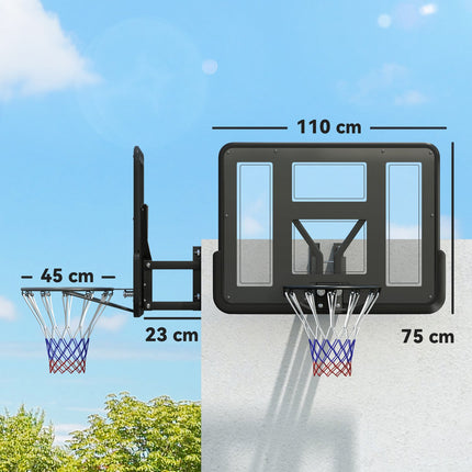 Basketbalový koš do interiéru i exteriéru – obruč Ø45 cm, na stěnu