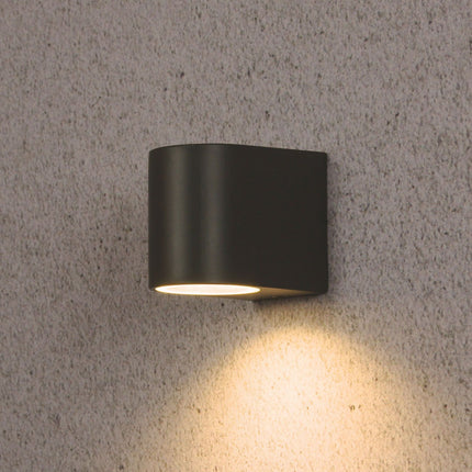 Bastia nástěnná lampa Alu 230V šedá