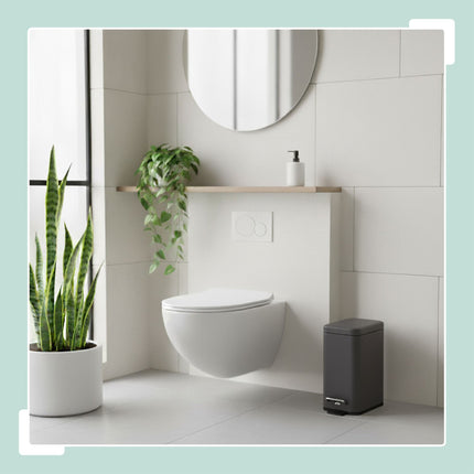 Badezimmereimer, 5 l, Soft Close, Fußpedal
