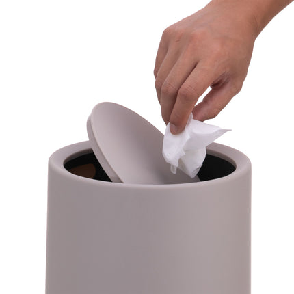 Koupelnový koš s výklopným víkem, 6L plast