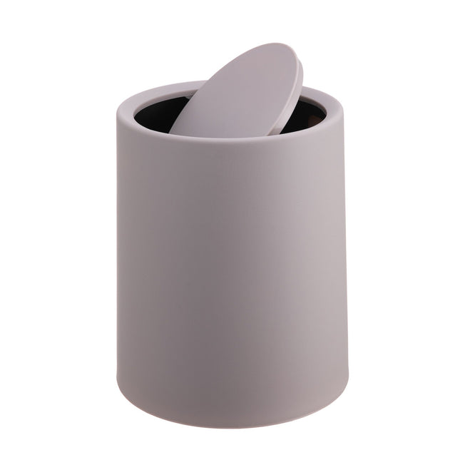 Bathroom Bin with Swing Lid, 6L Plastic
