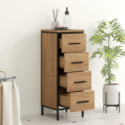 Koupelnová skříňka, 4 zásuvky, kompaktní, industriální styl