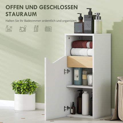 Bathroom Cabinet with Adjustable Shelves, 30x30x71.5 cm, White