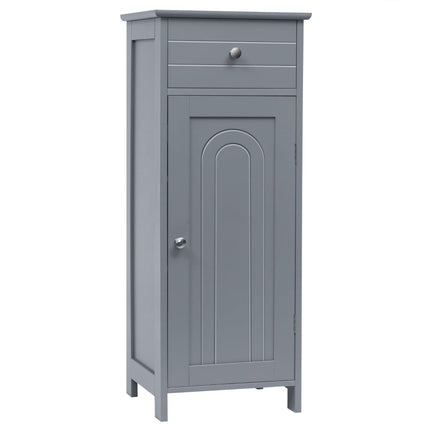 Bathroom Cabinet with Drawer & Adjustable Shelves, Grey