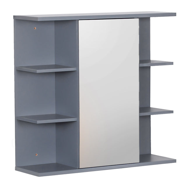 Badkamerspiegelkast, wandmontage, 8 planken