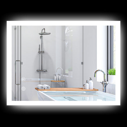 LED Bathroom Mirror - Fog-free, Touch Switch, 70x50 cm