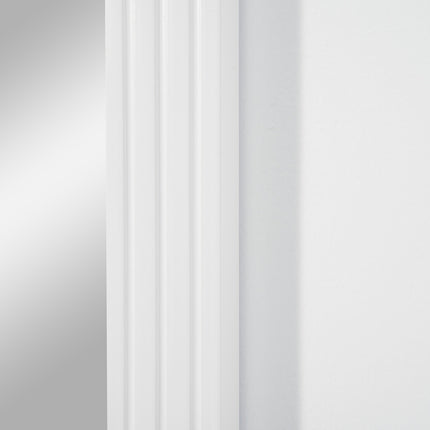 Koupelnové nástěnné zrcadlo s policí, moderní bílé 55x12x64cm