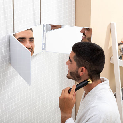 Koupelnové zrcadlo s LED osvětlením a 360º výhledem SelfKut InnovaGoods