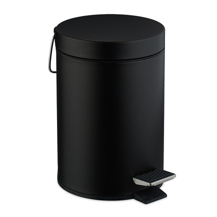 Koupelnový pedálový koš, 3L, matný kov