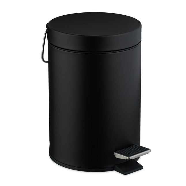 Koupelnový pedálový koš, 3L, matný kov