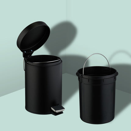 Koupelnový pedálový koš, 3L, matný kov