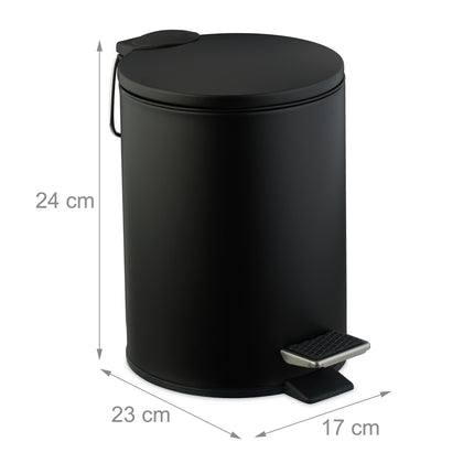 Koupelnový pedálový koš, 3L – tlumené zavírání, bezdotykový