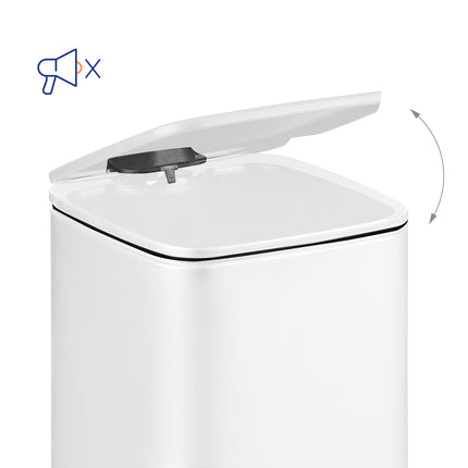 Koupelnový pedálový koš, 6L – tlumené zavírání, bezdotykový
