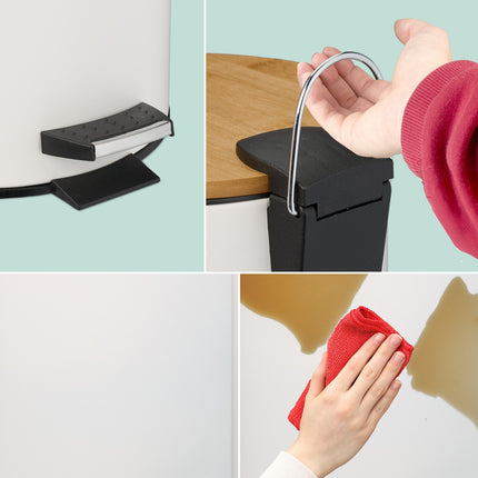 Koupelnová sada s košem a WC štětkou, objem 5L