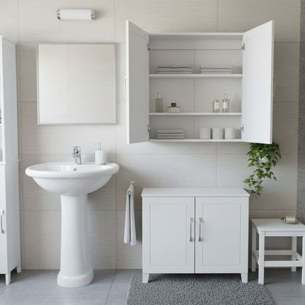 Bathroom Wall Cabinet, 3 Adjustable Shelves