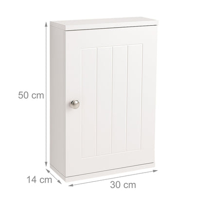 Bathroom Wall Cabinet – White, Wall-Mounted, Adjustable Shelves