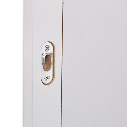 Bathroom Wall Mirror with Shelf – White Frame