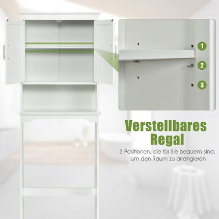 Bathroom cabinet washing machine cabinet with adjustable shelf 63 x 23 x 168 cm