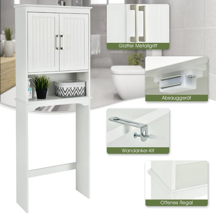 Bathroom cabinet washing machine cabinet with adjustable shelf 63 x 23 x 168 cm
