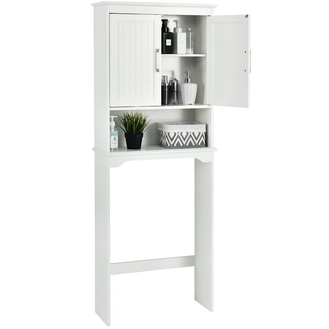 Badkamerkast wasmachinekast met verstelbare plank 63 x 23 x 168 cm