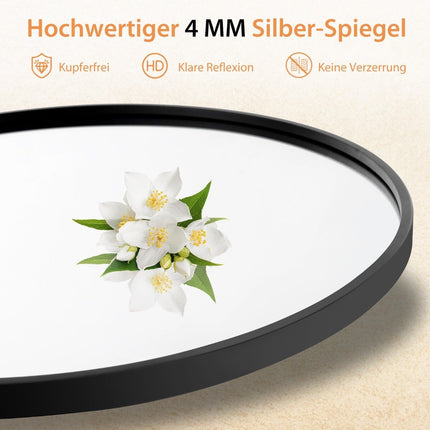 Bathroom mirror hanging mirror explosion-proof wall mirror bathroom mirror for bathroom round 61 x 61 x 2.5 cm