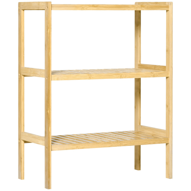 Bambusový 3patrový regál do koupelny, kuchyně nebo obývacího pokoje