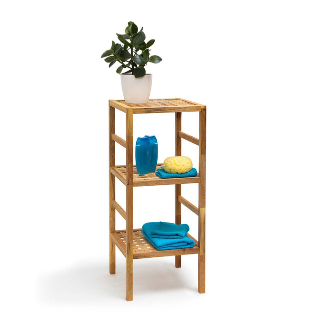 Bathroom shelf walnut wood