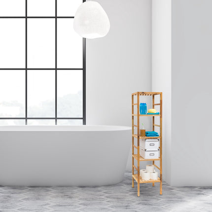 Bathroom shelf walnut wood