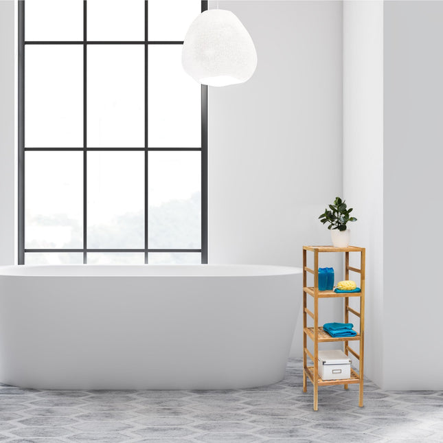 Bathroom shelf walnut wood