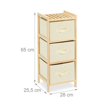 Bathroom shelf with 3 baskets