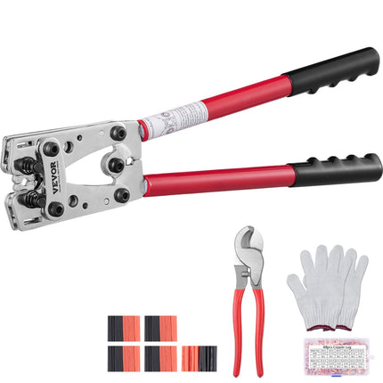 Battery Cable Lug Crimping Tool, AWG10-1/0, Cutter Kit