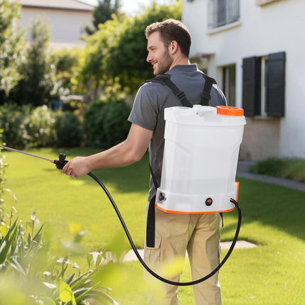 Battery Powered Backpack Sprayer, 12L, 0-90 PSI, 5 Nozzles