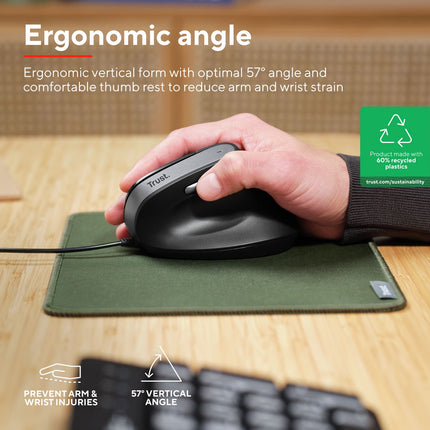 Bayo II ergonomická myš, černá