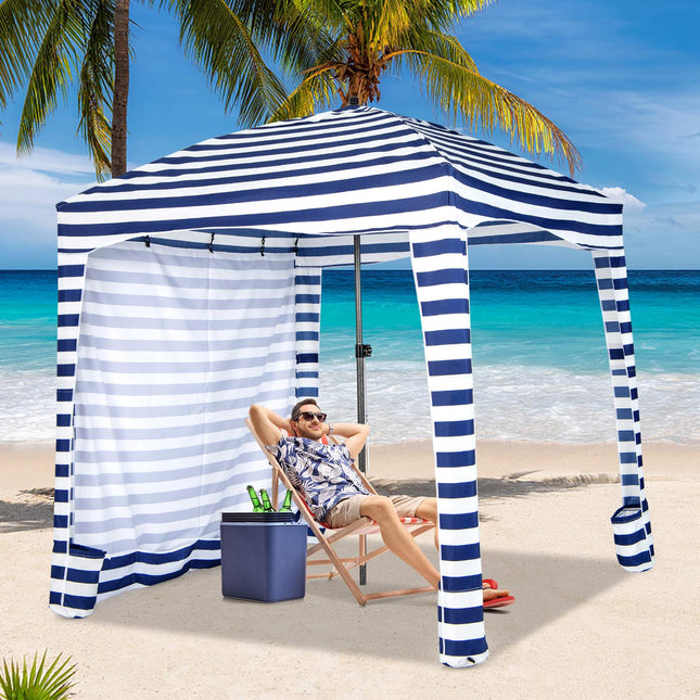 Plážový stan Cabana 6x6 Ft, odnímatelná boční stěna, taška