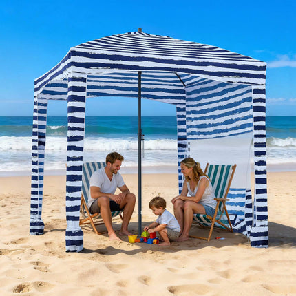 Beach Cabana Tent 6 x 6 ft, UPF 50+, Side Wall
