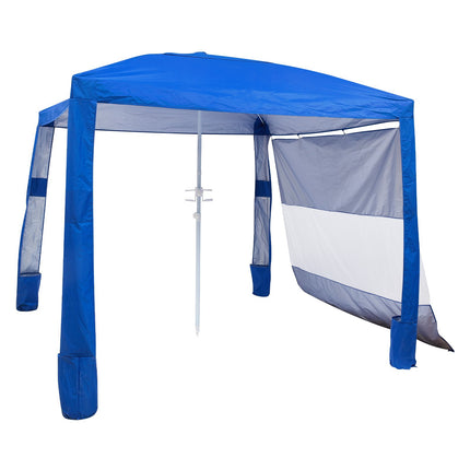 Beach Cabana Tent 8x8 ft, UPF 50+, Side Wall, Adjustable